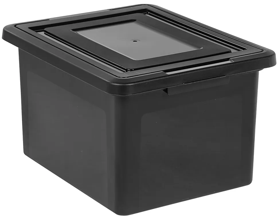 Office Depot® Brand File Tote, Letter/Legal Size, 18"L x 14 1/4"W x 10 7/8"H, 30% Recycled, Black