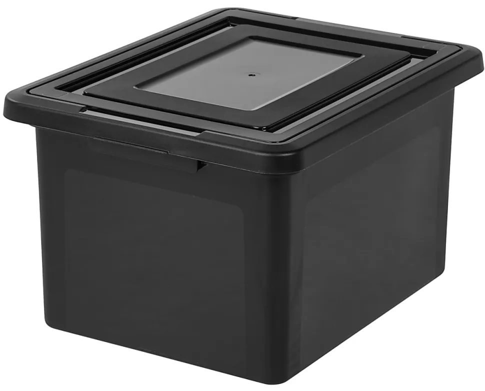 Office Depot® Brand File Tote, Letter/Legal Size, 18"L x 14 1/4"W x 10 7/8"H, 30% Recycled, Black