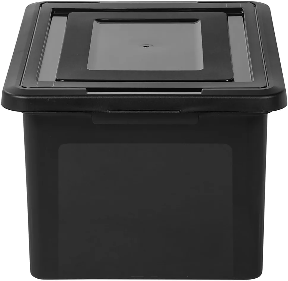 Office Depot® Brand File Tote, Letter/Legal Size, 18"L x 14 1/4"W x 10 7/8"H, 30% Recycled, Black