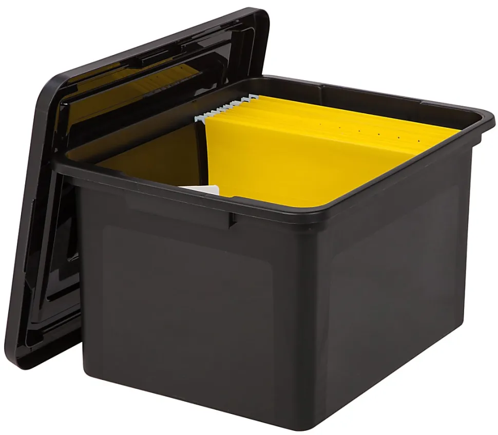 Office Depot® Brand File Tote, Letter/Legal Size, 18"L x 14 1/4"W x 10 7/8"H, 30% Recycled, Black