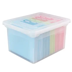 Office Depot® Brand File Tote With Snap Lid And Built In Handles, Letter/Legal Size, 18