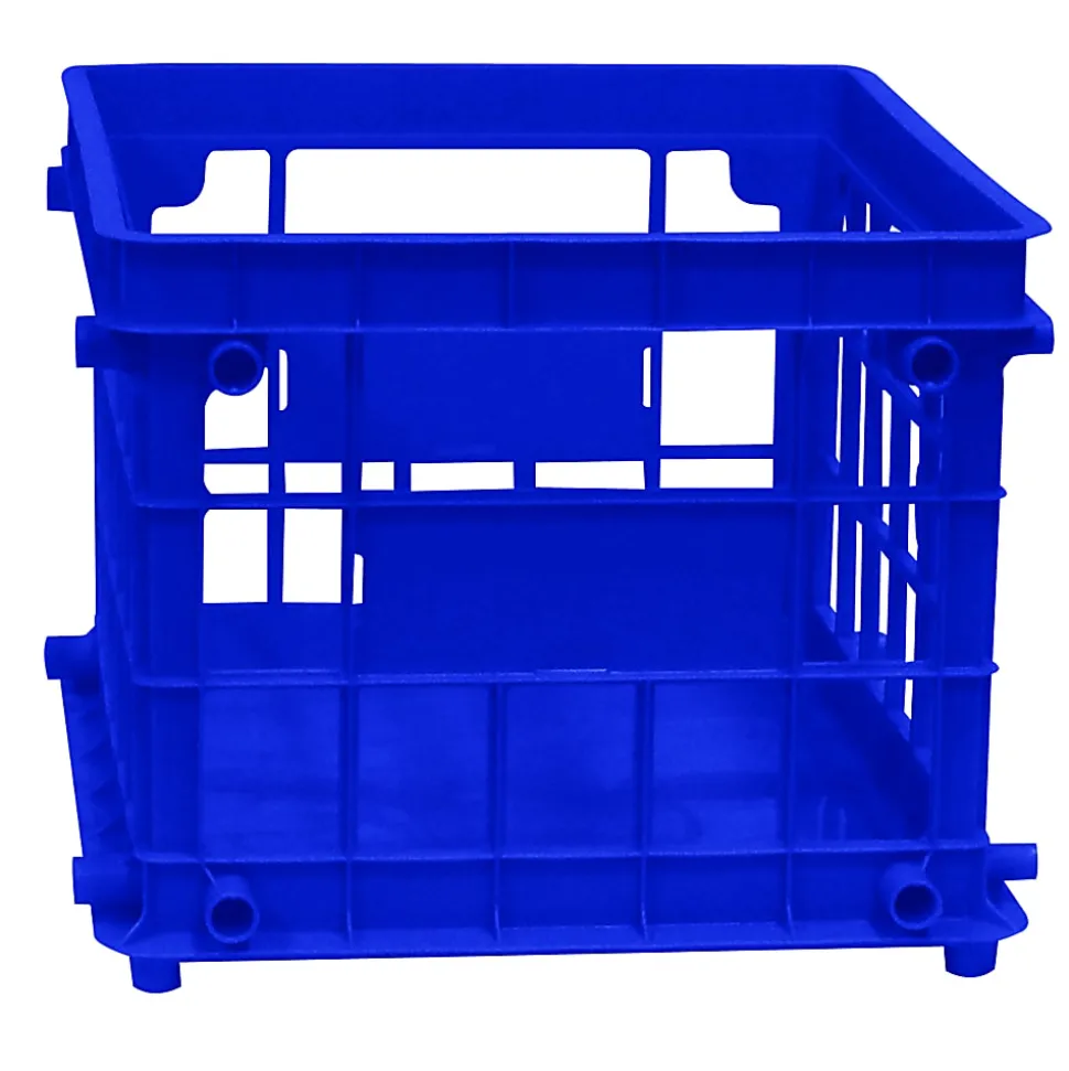 Office Depot® Brand Filing/Stacking Crate, Medium Size, Blue