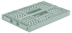 Office Depot® Brand Folding Stacking Storage Crate, 3-5/16”H x 8-5/16”W x 5-3/4”D, Sage