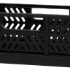 Office Depot® Brand Folding Stacking Storage Crate, 3-5/16”H x 8-5/16”W x 5-3/4”D, Black