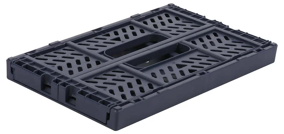 Office Depot® Brand Folding Stacking Storage Crate, 3-5/16”H x 8-5/16”W x 5-3/4”D, Blue