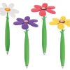 Office Depot® Brand Fun Ballpoint Pen With Topper, Flower, Fine Point, 0.7 mm, Green Barrel, Black Ink