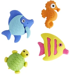 Office DepotĀ® Brand Fun Erasers, Sea Creatures, Pack Of 4