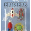 Office Depot® Brand Fun Erasers, Assorted Flying Shapes, Pack Of 4 Erasers