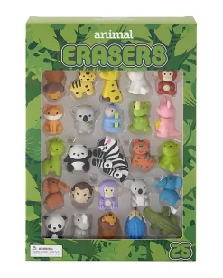 Office Depot® Brand Fun Erasers, Assorted Animals, Pack Of 25 Erasers