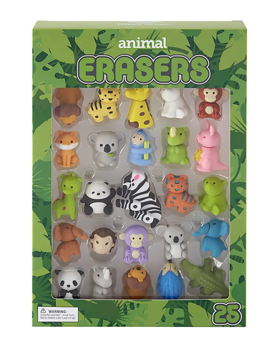 Office Depot® Brand Fun Erasers, Assorted Animals, Pack Of 25 Erasers