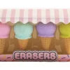 Office Depot® Brand Fun Erasers, Assorted Ice Cream, Pack Of 4 Erasers