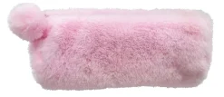 Office Depot® Brand Furry Pencil Pouch, 3-1/2" x 9", Light Pink