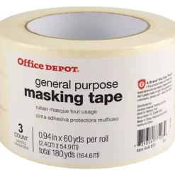 Office Depot® Brand General-Purpose Masking Tape, 0.94" x 60 Yd., Pack Of 3 Rolls