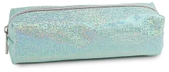 Office Depot® Brand Glitter Pencil Pouch, 2-2/5" x 8-7/10", Mint Glitter