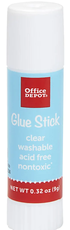 Office Depot® Brand Glue Sticks, 0.32 Oz, Clear, Pack Of 4 Glue Sticks