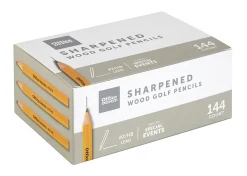 Office Depot® Brand Golf Pencils, Presharpened, #2 Lead, Medium, Pack of 144