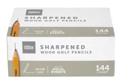 Office Depot® Brand Golf Pencils, Presharpened, #2 Lead, Medium, Pack of 144