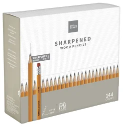 Office Depot® Brand Gravity Feed Woodcase Pre-Sharpened Pencils, 2.2 mm, HB Hardness, Yellow, Box Of 144 Pencils