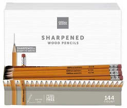 Office Depot® Brand Gravity Feed Woodcase Pre-Sharpened Pencils, 2.2 mm, HB Hardness, Yellow, Box Of 144 Pencils
