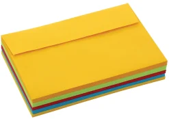 Office Depot® Brand Greeting Card Envelopes, A9, Clean Seal, Assorted Brights, Box Of 50