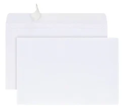 Office Depot® Brand Greeting Card Envelopes, A9, 5-3/4" x 8-3/4", Clean Seal, White, Box Of 100