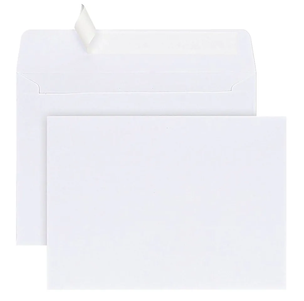 Office Depot® Brand Greeting Card Envelopes, A7, 5-1/4” x 7-1/4”, Clean Seal, White, Box Of 25