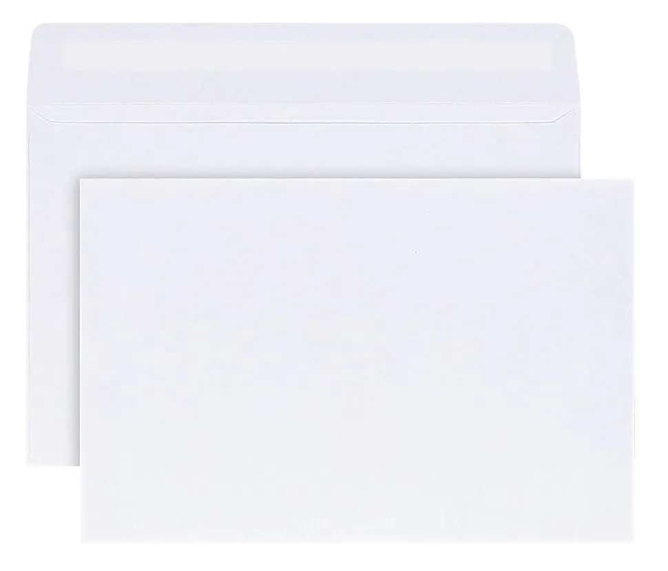 Office Depot® Brand Greeting Card Envelopes, A9, 5-3/4" x 8-3/4", Gummed Seal, White, Box Of 100