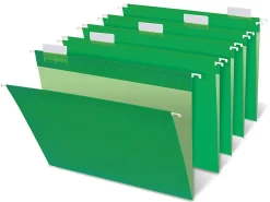 Office Depot® Brand Hanging Folders, Letter Size, 1/5 Tab Cut, Bright Green, Box Of 25