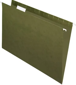 Office Depot® Brand Hanging Folders, 1/5 Cut, Legal Size, 100% Recycled, Green, Pack Of 25