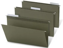 Office Depot® Brand Hanging Folders, 1/3 Cut, Legal Size, 100% Recycled, Green, Pack Of 25