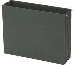 Office Depot® Brand Hanging Pockets With Full-Height Gussets, Letter Size (8-1/2" x 11"), 3 1/2" Expansion, Green, Pack Of 4