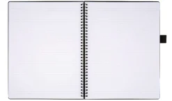 Office Depot® Brand Hard Cover Premium Business Notebook, 8 1/2" x 11", 1 Subject, Narrow Ruled, 120 Pages (60 Sheets), Black