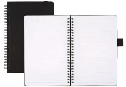 Office Depot® Brand Hard Cover Premium Business Notebook, Junior, 5 1/2" x 8 1/2", 1 Subject, Narrow Ruled, 120 Pages (60 Sheets), Black