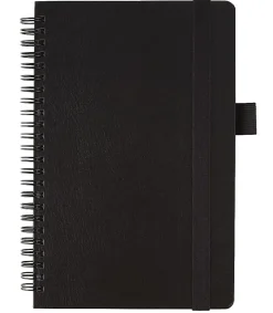 Office Depot® Brand Hard Cover Premium Business Notebook, Junior, 5 1/2" x 8 1/2", 1 Subject, Narrow Ruled, 120 Pages (60 Sheets), Black