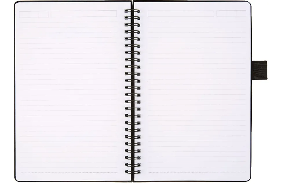 Office Depot® Brand Hard Cover Premium Business Notebook, Junior, 5 1/2" x 8 1/2", 1 Subject, Narrow Ruled, 120 Pages (60 Sheets), Black
