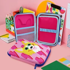 Office Depot® Brand Hardtop Pencil Case, 9" x 6-1/4", Pink Corgi, Total Quantity 1