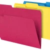 Office Depot® Brand Heavy-Duty Top-Tab File Folders, 3/4" Expansion, 8-1/2" x 11", Letter Size, Assorted, Pack Of 18 Folders