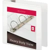 Office Depot® Brand Heavy-Duty Nonstick View 3-Ring Binder, 3" Round Rings, White