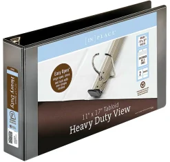 Office DepotĀ® Brand Heavy-Duty View 3-Ring Binder, 3" D-Rings, Black