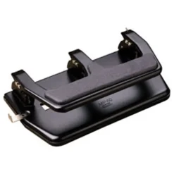 Office Depot® Brand Heavy-Duty 3-Hole Paper Punch, Black