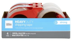 Office Depot® Brand Heavy Duty Shipping Packing Tape With Dispenser, 1.89