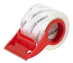 Office Depot® Brand Heavy Duty Shipping Packing Tape With Dispenser, 1.89" x 26.64 Yd, Crystal Clear