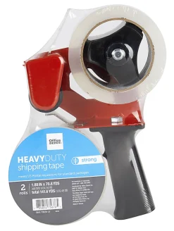 Office Depot® Brand Heavy Duty Shipping Packing Tape With Tape Gun, 1.89