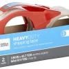 Office Depot® Brand Heavy-Duty Shipping Packing Tape With Dispenser, 1.89" x 43.7 Yd., Clear, Pack Of 2