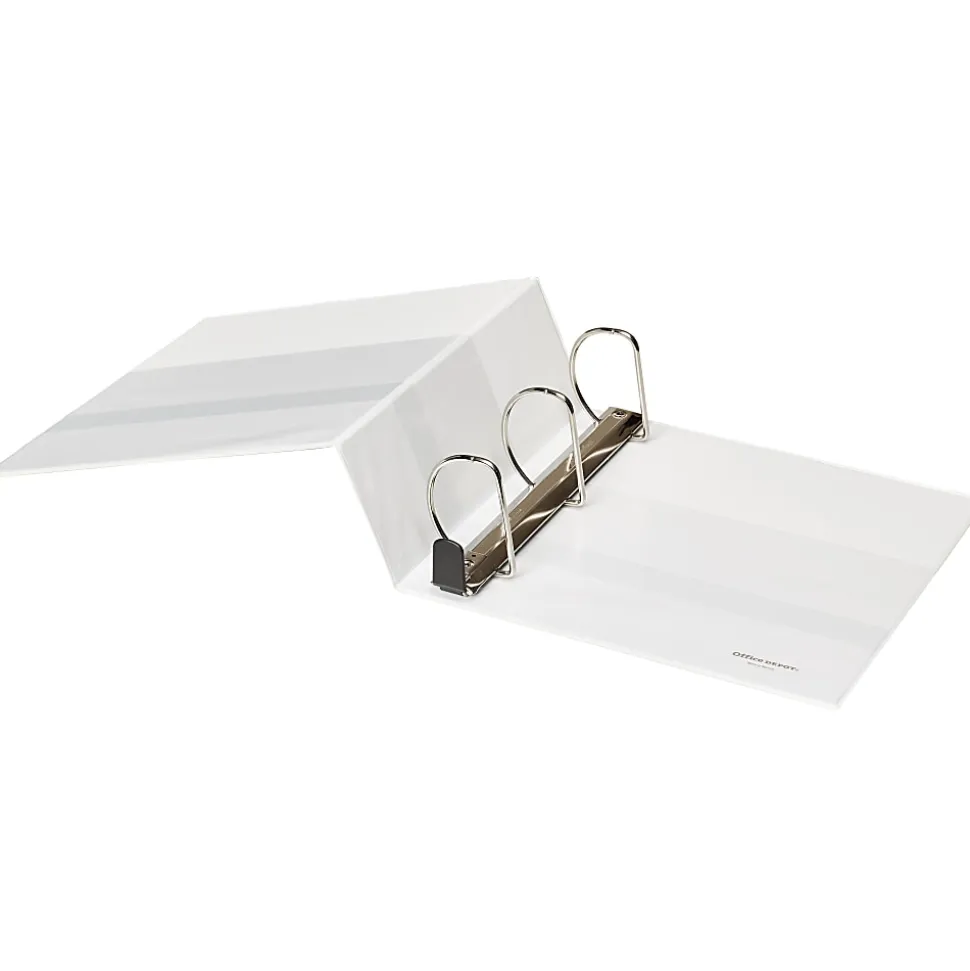 Office Depot® Brand Heavy-Duty View 3-Ring Binder, 4" D-Rings, 49% Recycled, White