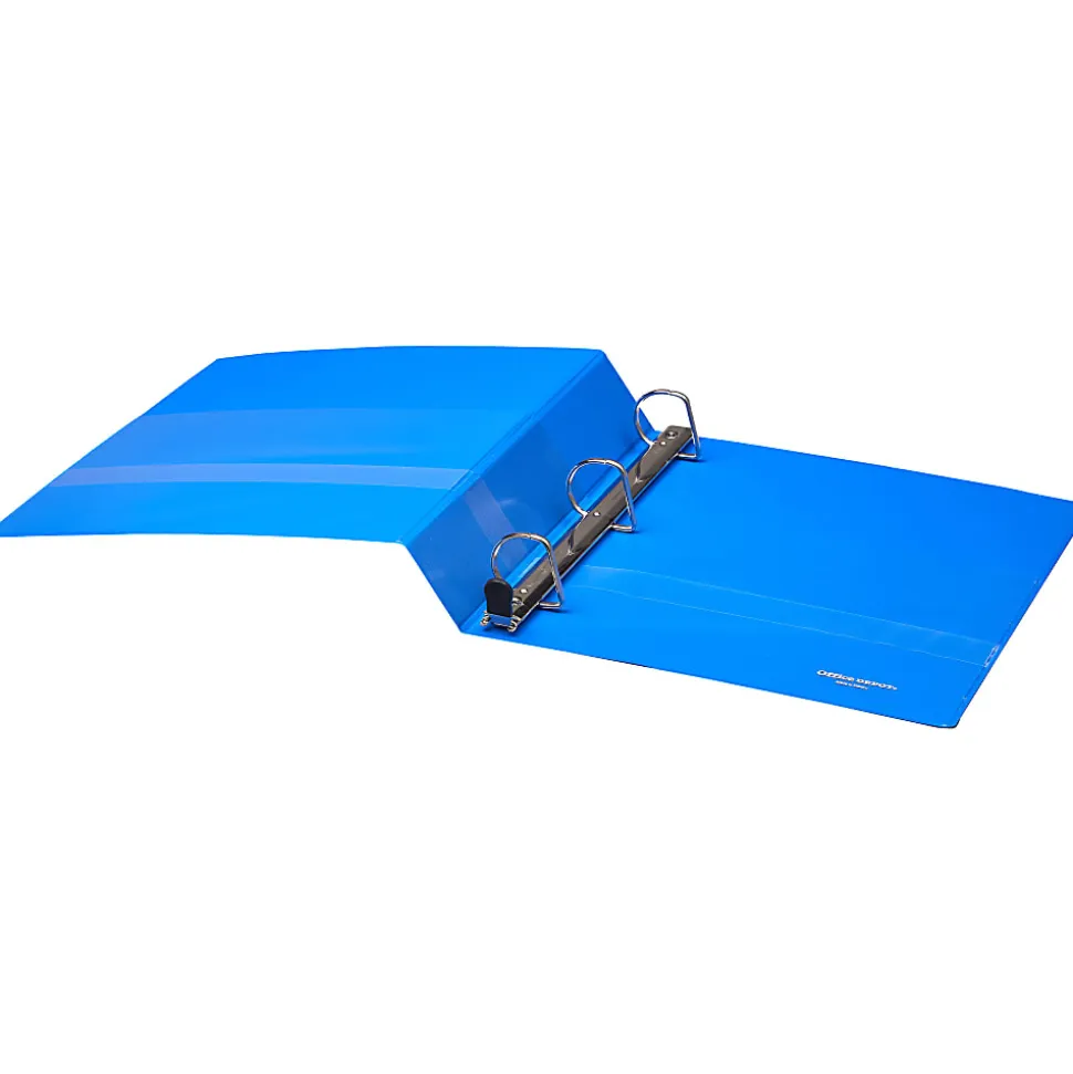 Office Depot® Brand Heavy-Duty View 3-Ring Binder, 1 1/2" D-Rings, Blue