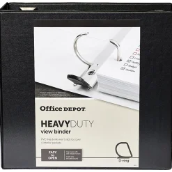 Office Depot® Brand Heavy-Duty View 3-Ring Binder, 4