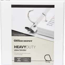 Office Depot® Brand Heavy-Duty View 3-Ring Binder, 1 1/2