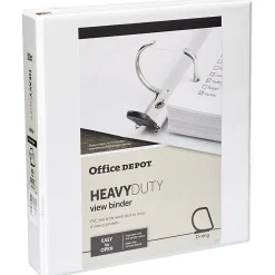 Office Depot® Brand Heavy-Duty View 3-Ring Binder, 1 1/2