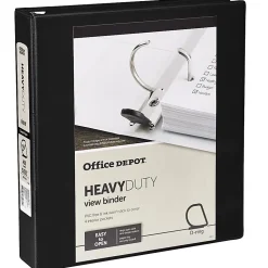 Office Depot® Brand Heavy-Duty View 3-Ring Binder, 1 1/2